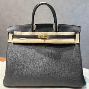 エルメス バーキン40 ブラック トゴ ゴールド金具 K刻印
