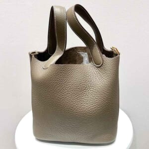 エルメス ピコタンロックPM エトゥープ トリヨンクレマンス ゴールド金具 G刻印