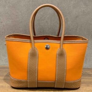 エルメス ネオ・ガーデン23 フー/ゴールド トワルオフィシエ/ネゴンダ シルバー金具 G刻印