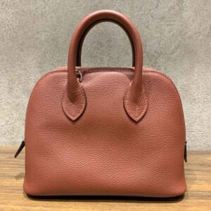 エルメス ボリード1923ミニ ルージュアッシュ エバーカラー シルバー金具 G刻印