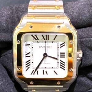 カルティエ サントス ドゥ カルティエMM 35.1mm シルバー K18イエローゴールド/SS W2SA0016