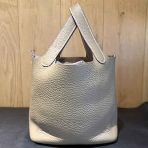 エルメス ピコタンロックPM エトゥープ トリヨンクレマンス シルバー金具 K刻印