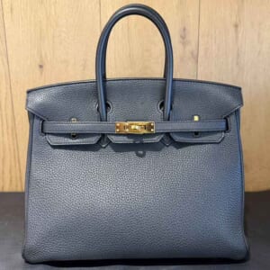 エルメス バーキン25 黒 トゴ ゴールド金具 X刻印