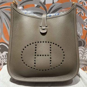 エルメス エブリン3 23 エトゥープ トリヨンクレマンス ゴールド金具 G刻印
