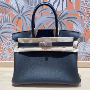 エルメス バーキン30 黒 トゴ シルバー金具 G刻印