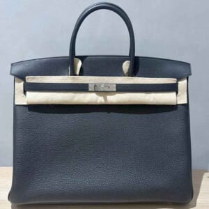 エルメス バーキン40 黒 トゴ シルバー金具 G刻印
