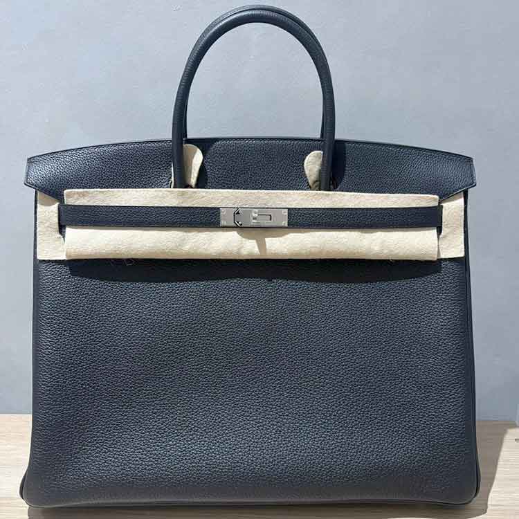 エルメス バーキン40 黒 トゴ シルバー金具 G刻印