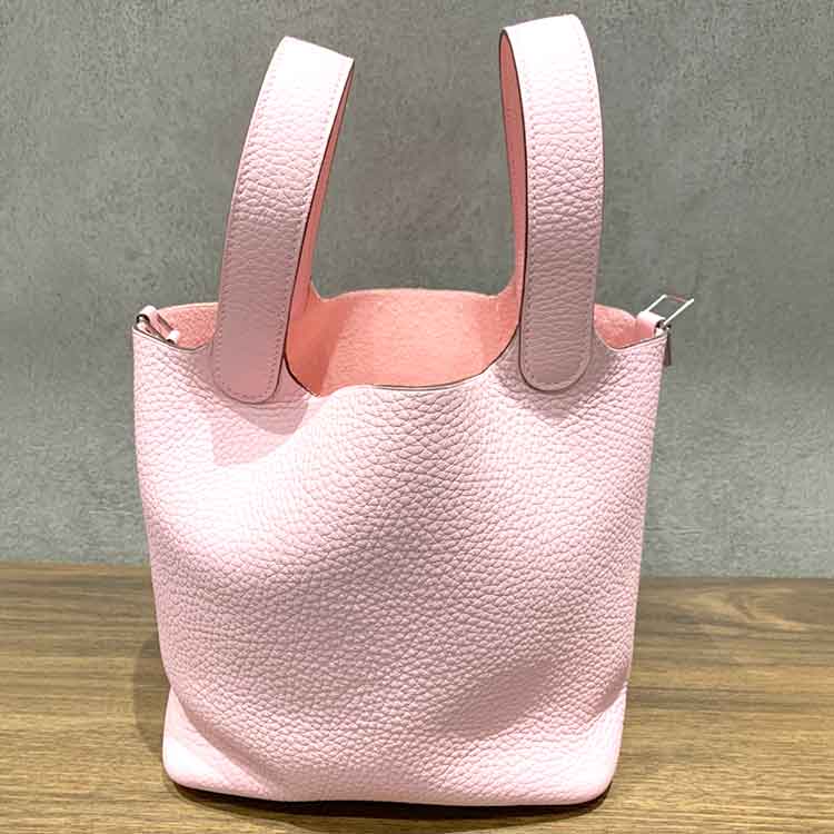 エルメス ピコタンロックPM ローズサクラ トリヨンクレマンス シルバー金具 K刻印