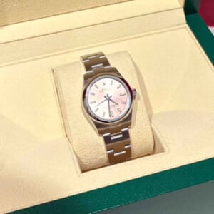 ロレックス オイスター パーペチュアル 31mm ピンク文字盤 SS 277200