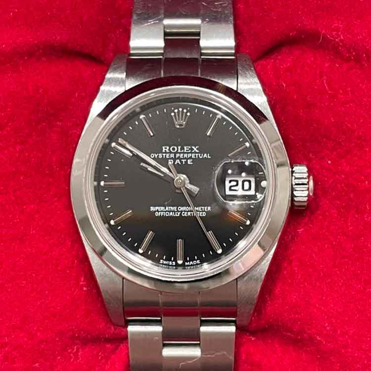 ロレックス オイスター パーペチュアル デイト 26mm ブラック文字盤 SS 79160