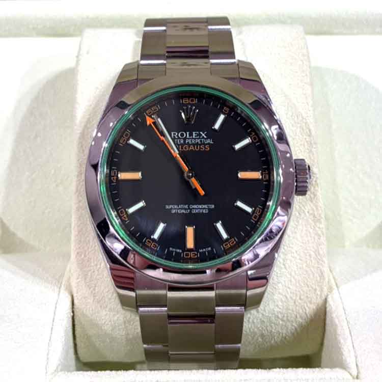 ロレックス ミルガウス 40mm ブラック文字盤 SS 116400GV
