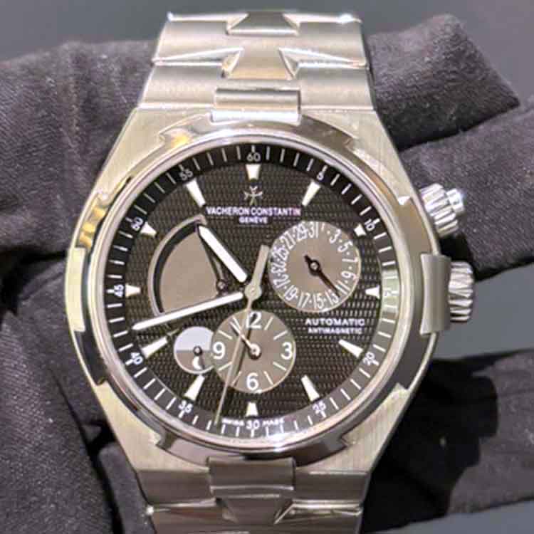 ヴァシュロン・コンスタンタン オーヴァーシーズ・デュアルタイム 42mm ブラック SS 47450/B01A